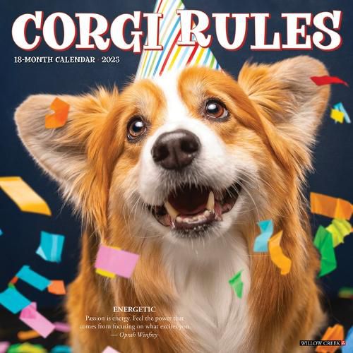 Cover image for Corgi Rules 2026 12 X 12 Wall Calendar