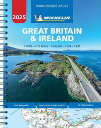 Cover image for Great Britain & Ireland 2025 - Mains Roads Atlas (A4-Spiral)
