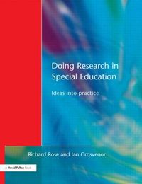 Cover image for Doing Research in Special Education: Ideas into Practice