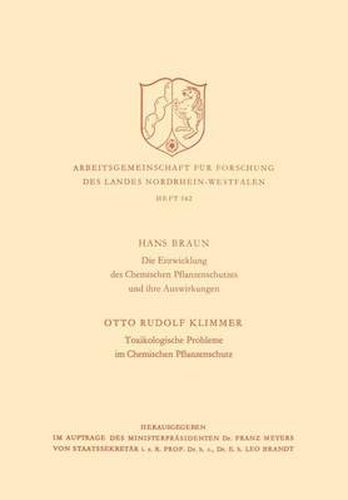 Cover image for Die Entwicklung Des Chemischen Pflanzenschutzes Und Ihre Auswirkungen / Toxikologische Probleme Im Pflanzenschutz