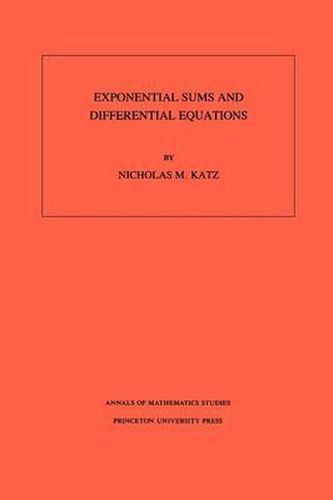 Cover image for Exponential Sums and Differential Equations