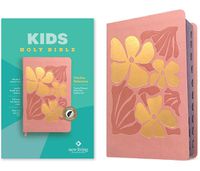 Cover image for NLT Kids Bible, Thinline Reference Edition (Leatherlike, Tropical Flowers Dusty Pink, Indexed, Red Letter)