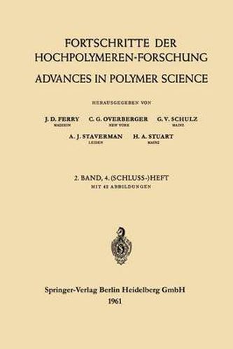 Advances in Polymer Science  / Fortschritte der Hochpolymeren-Forschung