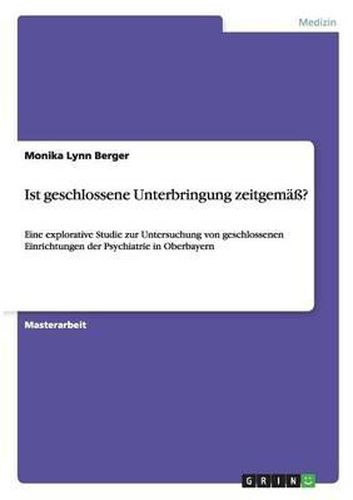 Cover image for Ist geschlossene Unterbringung zeitgemass?
