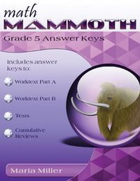 Cover image for Math Mammoth Grade 5 Answer Keys