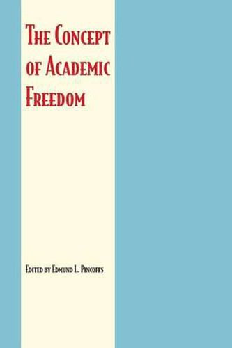 Cover image for The Concept of Academic Freedom
