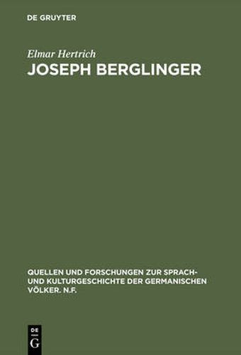 Cover image for Joseph Berglinger