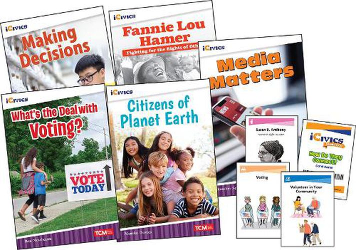 Cover image for iCivics Grade 4: Community & Social Awareness 5-Book Set + Game Cards