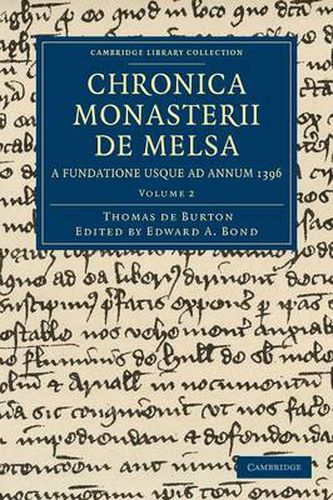 Cover image for Chronica Monasterii de Melsa, a Fundatione Usque ad Annum 1396