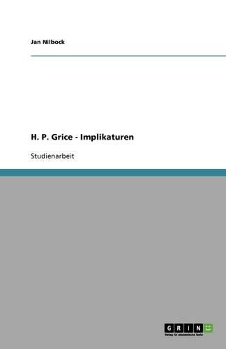 Cover image for H. P. Grice - Implikaturen