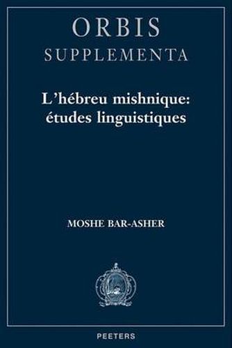 Cover image for L'hebreu Mishnique, Etudes Linguistiques