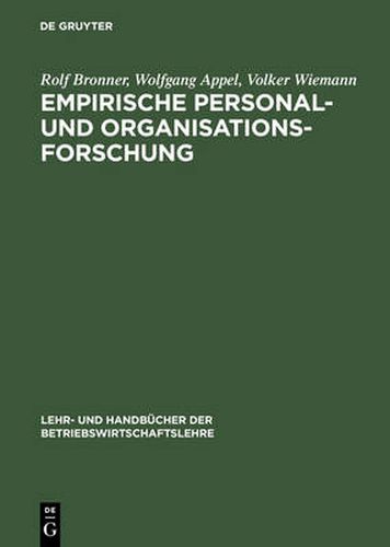 Cover image for Empirische Personal- Und Organisationsforschung: Grundlagen - Methoden - UEbungen