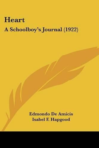 Cover image for Heart: A Schoolboy's Journal (1922)