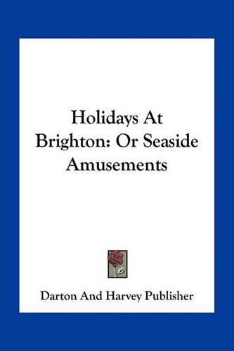 Cover image for Holidays at Brighton: Or Seaside Amusements