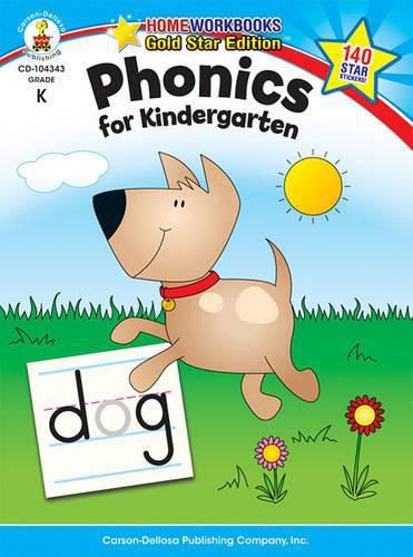 Cover image for Grade K Phonics for Kindergarten: Gold Star Edition