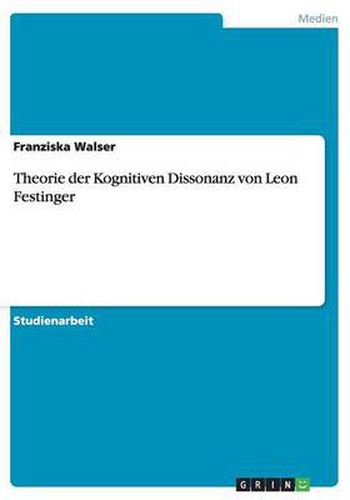 Cover image for Theorie der Kognitiven Dissonanz von Leon Festinger