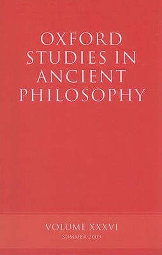 Cover image for Oxford Studies in Ancient Philosophy, Volume XXXVI