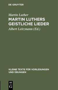 Cover image for Martin Luthers geistliche Lieder