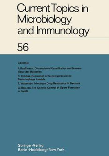 Current Topics in Microbiology and Immunology / Ergebnisse der Mikrobiologie und Immunitatsforschung