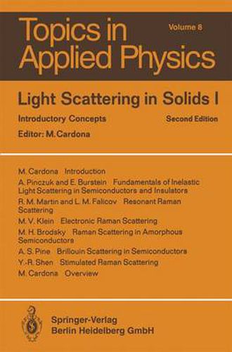 Cover image for Light Scattering in Solids I: Introductory Concepts