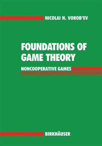 Cover image for Foundations of Game Theory: Noncooperative Games