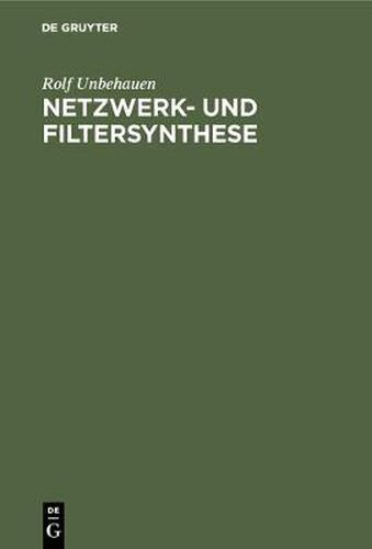 Cover image for Netzwerk- und Filtersynthese