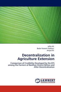 Cover image for Decentralization in Agriculture Extension