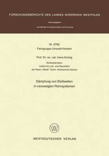 Cover image for Dampfung Von Stosswellen in Verzweigten Rohrsystemen