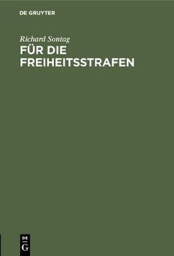 Cover image for Fur die Freiheitsstrafen