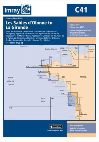 Cover image for Imray Chart C41: Les Sables d'Olonne to La Gironde