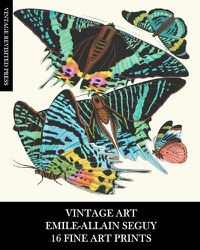 Cover image for Vintage Art: Emile-Allain Seguy: 16 Fine Art Prints: Butterfly Ephemera for Framing, Decoupage, Collage and Mixed Media