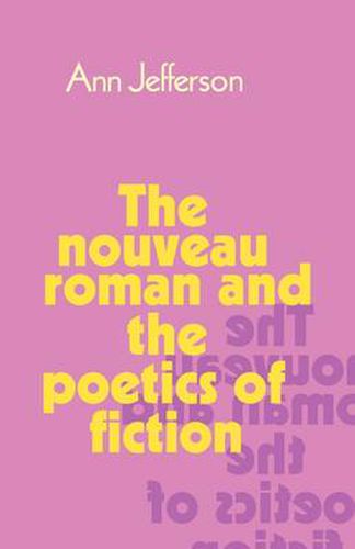 Cover image for The Nouveau Roman and the Poetics of Fiction