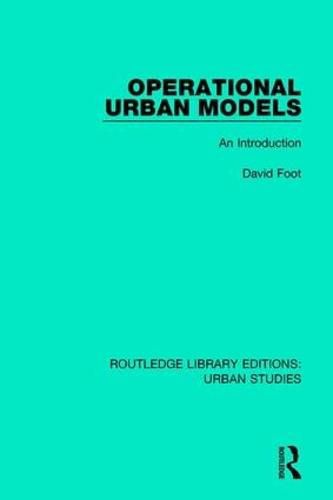 Cover image for Operational Urban Models: An Introduction