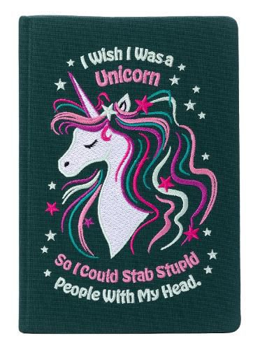 Cover image for I Wish I Was A Unicorn Embroidered Journal