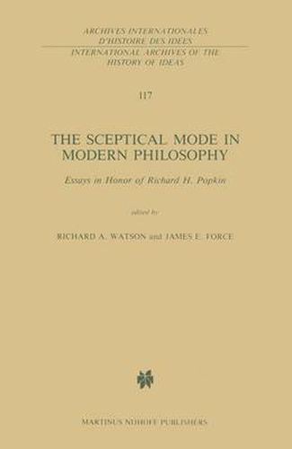 Cover image for The Sceptical Mode in Modern Philosophy: Essays in Honor of Richard H. Popkin
