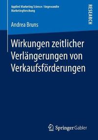 Cover image for Wirkungen Zeitlicher Verlangerungen Von Verkaufsfoerderungen