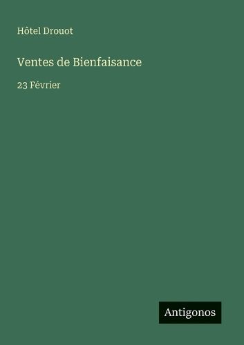 Cover image for Ventes de Bienfaisance