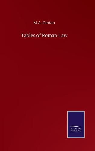 Cover image for Tables of Roman Law