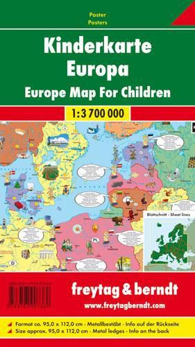 Cover image for Children'S Map Europe Map Provided with Metal Ledges/Tube 1:3 700 000