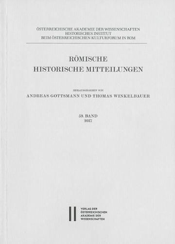 Cover image for Romische Historische Mitteilungen 59/2017