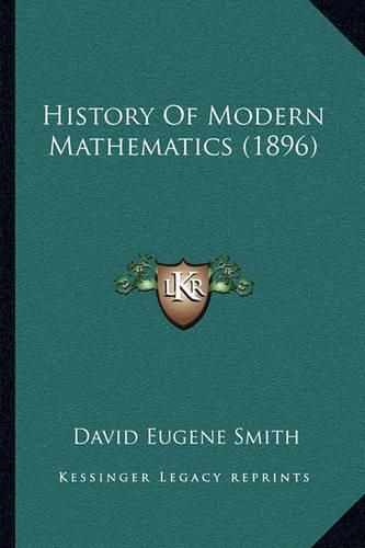 History of Modern Mathematics (1896)