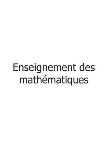 Cover image for Enseignement des mathematiques: de la sixieme a la terminale