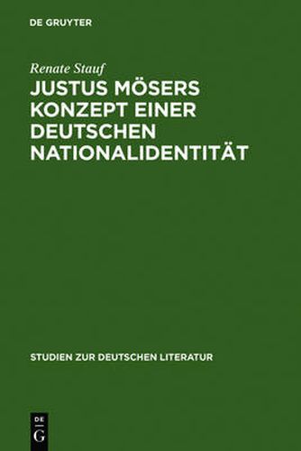 Cover image for Justus Moesers Konzept einer deutschen Nationalidentitat