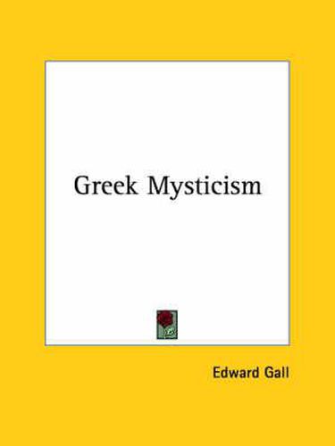 Cover image for Greek Mysticism