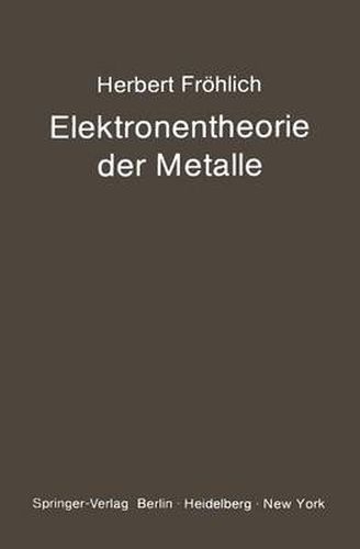 Cover image for Elektronentheorie Der Metalle