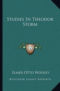 Cover image for Studies in Theodor Storm