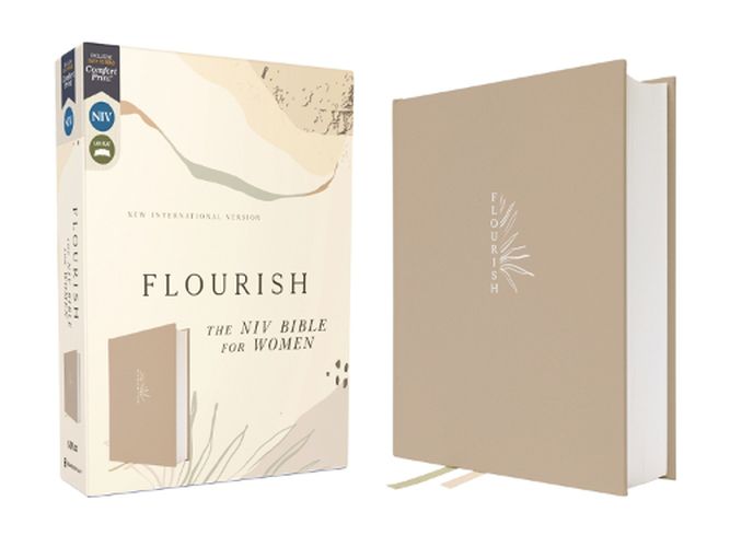 Cover image for Flourish: The NIV Bible for Women, Cloth over Board, Cream, Comfort Print