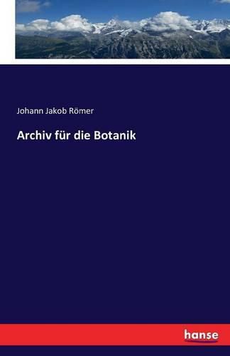 Cover image for Archiv fur die Botanik