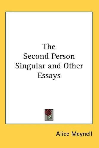 Cover image for The Second Person Singular and Other Essays