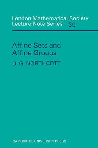 Cover image for Affine Sets and Affine Groups